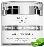 Bio-Nacht Feuchtigkeitsspendende Gesichtscreme mit Hyaluronsäure und Retinol - Anti Aging Creme Frauen und Männer zur Reduzierung von Falten, dunklen Flecken, feinen Linien und Sonnenschäden-50ml