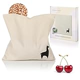 Nordstern Kirschkernkissen Wärmekissen 24 x 25 cm - Körnerkissen für die Mikrowelle als Geschenk für Frauen und Männer mit 100% Baumwolle Bezug