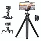 Lamicall Handy Stativ, Mini Stativ Halter - Flexible Handy Halterung Stativ für Smartphone & Kamera, 360° Pocket Tripod mit Kabelloser Fernbedienung, Handystativ für iPhone 16/15/14/13, GoPro, Sumsung