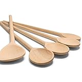 RSW24® 5-tlg Kochlöffel-Set | 25-35cm Länge | Buchenholz | Holzlöffel | Verschiedene Größen | Made in Germany