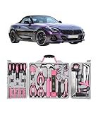 NEXANMDI 71-teiliges Haushaltswerkzeugset in Rosa, Werkzeugkasten for Haushalt und Industrie, kompatibel mit BMW Z4 E89 E85 (alle Baujahre), inklusive Kunststoffkoffer.