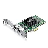 10Gtek® Gigabit Netzwerkkarte mit Intel 82576 Chip, Kompatibel mit Intel E1G42ET, Dual RJ45 Ports, 10/100/1000Mbps Netzwerkadapter (NIC), PCI Express 2.0 X1, für Windows, Windows Server, Linux