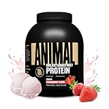 ANIMAL Isolate Whey Protein Pulver (Erdbeere) – mit 25g Protein & 4,6g BCAAs für den Muskelaufbau, Protein Shake mit Isolaten & verschiedenen Aminosäuren – 2,3kg