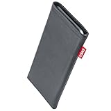 fitBAG Beat Grau Handytasche für Samsung Galaxy S25+ / S25 Plus Tasche aus Echtleder Nappa mit Microfaserinnenfutter | Hülle mit Reinigungsfunktion | Made in Germany