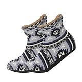 Morbuy 1 Paar Slipper Socken Winter Unisex Women Men, 35-42 EU Non Slip Slipper Socks Women Kuschelsocken für Stiefel Rutschfest Flauschige Stoppersocken Warme Dicke (A614 Himmelblau,Einheitsgröße)
