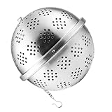 TOYANDONA Tee Ei Edelstahl 11cm – Teefilter mit Haken Gewürzfilterkugel für Losen Tee Gewürze Teeblattsiebe Praktisch für Teehäuser Restaurants Zuhause