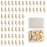 Dreamil Holz Pinnadeln 50 Stück Pinnwand Nadeln Wowot Reißnägel Stahlnagel Pinwandnadeln für Korkplatte Karten Fotos Landkarte Handwerke