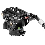 Cayer Video Stativ Fluid Kopf mit Schnellwechselplatte, Teleskopgriff & skalierte Basis für spiegellose, Video-Kameras und DSLRs, kompatibel mit Gimbal Platte für DJI RS Serie, K6