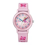Prinzessin Lillifee Armbanduhr Mädchen Kinder Quarzuhr Analog, mit Textil Armband, Rosa, 3 bar Wasserdicht, Kommt in Uhren Geschenk Box, 2031756