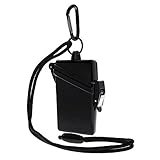 WITZ STRANDSAFE - Wasserdichter Badesafe schwarz [1 Stück] Strandbox Schwimmsafe mit Karabinerhaken und Nylonschnur