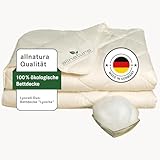 allnatura Lyovita Lycocell-Duo 135x200 cm Bettdecke - warme Decke optimal klimatisierend für 4 Jahreszeiten - Atmungsaktive Steppdecke gefüllt mit Lyocell/Tencel - für Allergiker geeignet