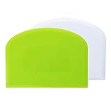 Teigschaber Teigschaberkarte Silikon,Dough Scraper card Spatelset für Kuchen, Pizza, Brotschneiden, Küchenbedarf für Brot Backen Kuchen Enthusiasten Anfänger Profi Bäcker (Weiß+Grün)