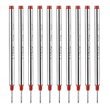10 Stück Kugelschreiberminen aus Metall, glattes Schreiben, 0,5 mm oder 0,7 mm, Standard-Schraubspitze für Schule, Bürobedarf