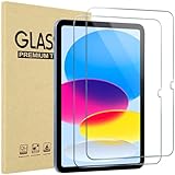 ProCase 2 Stück Schutzfolie für iPad 10. Generation 10,9 Zoll 2022, 9H Gehärtetes Glas für iPad 10th Bildschirm Screen Protector Folie Schutzglas Displayschutzfolie –Klar
