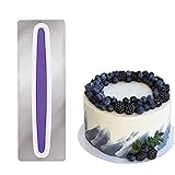 Cyancld Kuchen glatter Schaber Edelstahl Icing Fondant Spatel Kuchenschaber Dekorieren DIY Backen Werkzeuge für Buttercreme und Zuckerguss Glätter