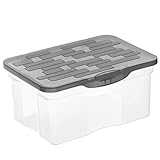 Rotho Ranger Aufbewahrungsbox 4.2l mit Deckel, Kunststoff (PP) BPA-frei, anthrazit, A5/4.2l (26.5 x 19.0 x 12.5 cm)