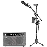 RockJam Premium Performer 100-Watt-Bluetooth-Karaoke-Maschine & PA-System mit zwei Karaoke-Mikrofonen