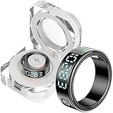 Smart Ring Touch Fitness Ring Tracker Smartringe für Herren Damen Smartring Android iOS Schlaftracker Schrittzähler Herzfrequnz SpO2 Wasserdicht Tik Tok Scrolling Fitnessring Aktivitätstracker