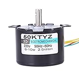 RASTKY Permanentmagnet-Synchronmotor, Langlebig und Stabil für die Instrumentenautomatisierung – AC220 V 10 W 0,5 A 2,5 20 U/min CW/CCW (2,5 Umdrehungen)