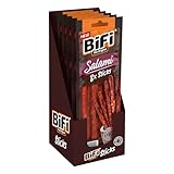 BiFi Rustic Sticks Salami - 8er Pack (8 x 80 g) - Herzhafter Salami Snack im rustikalen Stil - Proteinreicher Fleisch Snack für unterwegs Büro und Zuhause - zum Teilen