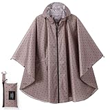 SIRMEDAL Damen Regenjacke Wasserdicht Atmungsaktiv Winddicht – Leichte Regenmantel Outdoor Jacke für Wandern Camping Urlaub – Tragbare Regenbekleidung