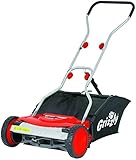 Grizzly Tools Handrasenmäher - Spindelmäher - 38 cm Schnittbreite - 40l Fangsack - stufenlose Höhenverstellung - berührungslose Schneidtechnik - manuell - geräuscharm