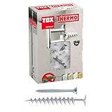 TOX Dämmstoffdübel Thermo 85 mm inkl. passender Dämmstoff, ohne Vorbohren, für EPS, XPS 20, PUR und Holzfaserplatten, 10 Dübel und Schrauben im Karton, 072101251, Weiß