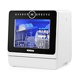 Mini Geschirrspüler – Tragbarer Tischgeschirrspüler mit 10 Programmen, 5L integriertem Wassertank, 3 Maßgedecken, Touch-Control & LED-Display, Überlaufschutz, für Küche, WG, Camping [Energieklasse D]