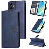 E-Lush Handyhülle für Samsung Galaxy A16 Hülle Leder PU, Magnet Klapphülle Flip Wallet Kartenfach 360 Stoßfeste Schutzhülle für Samsung Galaxy A16 Hülle mit Standfunktion, Blau