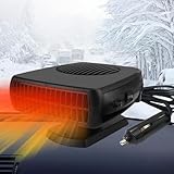 200W KFZ Heizung 12V: 2025 QIDOE Zigarettenanzünder 12 Volt Autoheizung Tragbar Auto Heizlüfter akku Standheizung Ventilator Defogger Scheibenheizung mit Stecker für Wohnmobil Camper LKW PKW 12 v