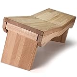 Meditationshocker aus Holz, Ergonomischer Sitz, Meditationsbank für Yoga, klappbar, 21cm hoch