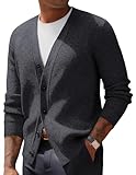 PJ PAUL JONES Strickjacken für Herren Winter Button Down Cardigan Dunkelgrau XL