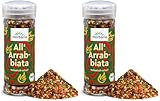 Herbaria All’ Arrabbiata bio 40g Streuer – fertige Bio-Gewürzmischung für Penne all’arrabbiata und scharfe italienische Gerichte - mit erlesenen Zutaten - im praktischen Glas-Gewürzstreuer