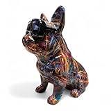 Exquisite Bulldoggenstatur, Kunstharz-Skulptur, handgefertigtes Design, Statue, französische, Skulptur, Sammelfiguren, Kunst, Hundestatue, french bulldog, Schreibtisch-Dekoration (Modern Art)