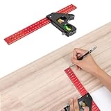Kombinationswinkel Werkzeug - Edelstahl-Wasserwaage, stabiles Lineal, Präzisionsmesser, langlebiges Bauzubehör | Professionelle Holzbearbeitungsgeräte für, Bauarbeiter, Werkstatt