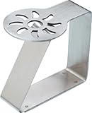 KitchenCraft Tischdeckenklammern, Satz von 4 selbstjustierenden Tischdeckenklammern aus Edelstahl für drinnen, draußen und Restaurants, Sonnenmuster, 5 x 4cm, 1 Packung