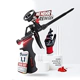 Novolari® PU Schaumpistole mit selbstschließendem Ventil & langlebiger Kupferspitze – präzise Ergebnisse ohne Reinigungsaufwand - Bauschaumpistole für maximale Haltbarkeit - Foam Gun
