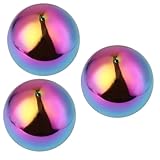ROMISBABA 3 STK Edelstahlkugel Landschaft Glänzende Kugel Silberne Gartenkugeln Starrende Sphäre Reflektierende Hohle Kugel Blickende Spiegelkugel Dekorative Kugeln Ball Große Blickbälle