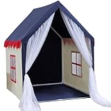 Whyzsjnclg Kinderzelt 49x39x51inch Indoor -Spielzelt für Kinder atmungsaktives Spielhaus mit Fenstern und weißem Mesh Dooor für Kinder Geschenkzelt für Kinder