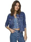 ONLY Damen Jeans-Jacke ONLWonder Life mit Knopfleiste 15243147 medium blue denim XS