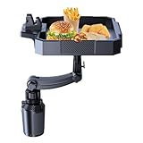 Autohalter-Tablett | Verstellbares Auto-Becherhalter-Tablett | Verstellbares rutschfestes Auto-Aufbewahrungstablett, große Kapazität Getränkehalter-Tablett, verstellbare Autozubehöraufbewahrung,