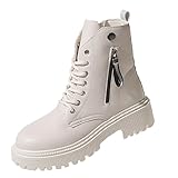Winterstiefel Damen 41 - Winterschuhe Damen 40 Winterboots Bequeme Ankle Boots Elegant Damenstiefel Elegante Schnürboots Damenschuhe Flacher Absatz Schuhe Mit Reißverschluss Stiefeletten Warm Stiefel