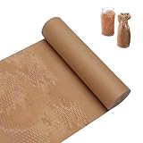 Wabenpapier Rolle 30cm x 30m – Umweltfreundliches Verpackungsmaterial 80g/m² Seidenpapier, Alternative zu Luftpolsterfolie, Schutzrolle für Versand & Umzüge zerbrechlicher Gegenstände