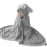 Gukasxi Baby Badetuch Kinder Kapuzen Badetuch 70x140 cm Baby Kapuzenhandtuch Schwimmen Strand Handtuch, Dicke und Ultra Weiche Kinder Badetuch Handtuch mit Kapuze Strandtücher für Jungen und Mädchen