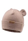 Sterntaler Beanie mit Umschlag und dekorativen, angesetzten Ohren - Unisex Baby und Kinder Mütze aus feiner Strickware - Übergangsmütze - Sand, 51