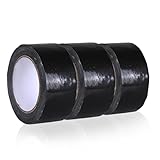 OWLMATE 3 Rolls Panzertape Extra Stark 5 cm x 20 m Gaffa Tape Rückstandsfreier Klebeband Schwarz für Innen & Außen Gewebeverstärktes Reparaturband