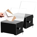 Spendenbox Abschließbar, 2 Stück Spendendose 16 X 12 X 10 cm Acryl Spendenbox Aufbewahrungsbox mit Schlüssel aus Acryl Geldkassette mit Schlitz Schwarz für Abstimmungen Gewinnspiele Kommentieren