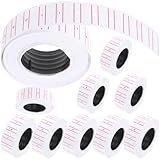 FOMIYES Preisetikettenpapier Rolle Selbstklebend Weiß 8000 Stück Preisschilder für Supermarkt Marktangebot Etikettenpapier Bedruckbar für Preisauszeichner