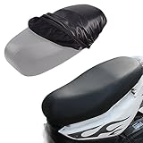 RUCUDIM Motorrad Sitzbankbezug Universal Motorrad Sitzbezug mit Klettverschluss, Wasserdicht Motorrad Kissen Sitzabdeckung für alle Jahreszeiten Universell (Schwarz)
