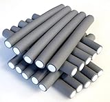 Papilotten - Flex-Wickler Set 24 Stck. + Kosmetiktasche - (von deutschem Friseurbedarf-Fachhändler!) … (ca. 18 mm grau - 24 Stck.)